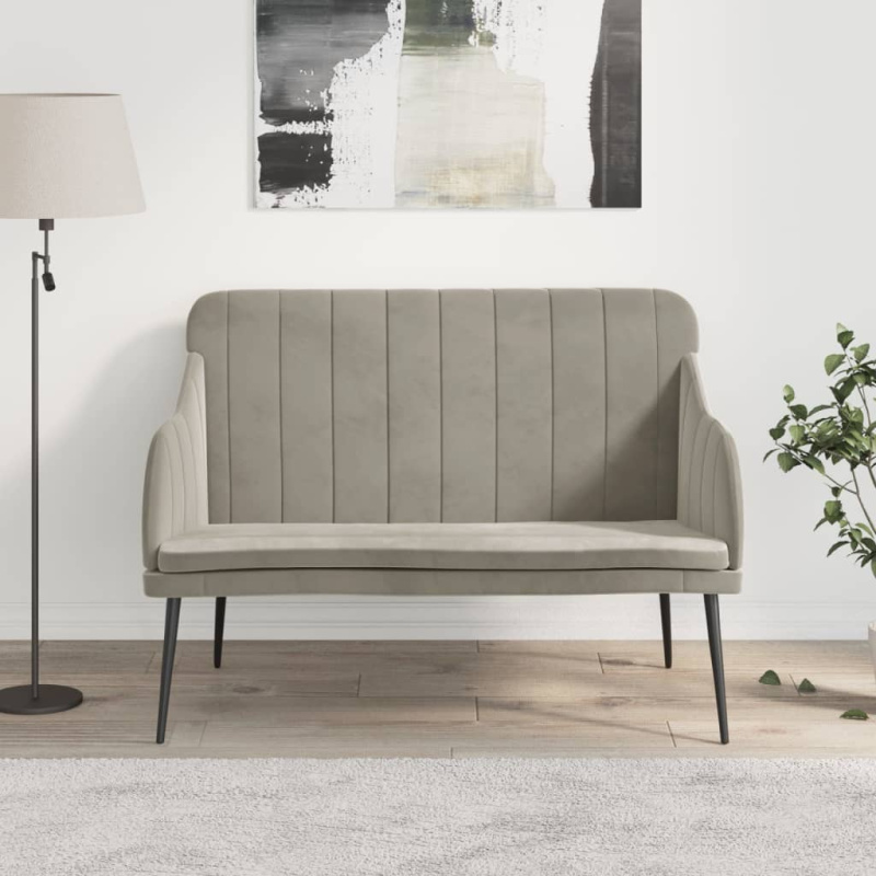 Lavice 110 X 76 X 80 Cm Samet - Černá