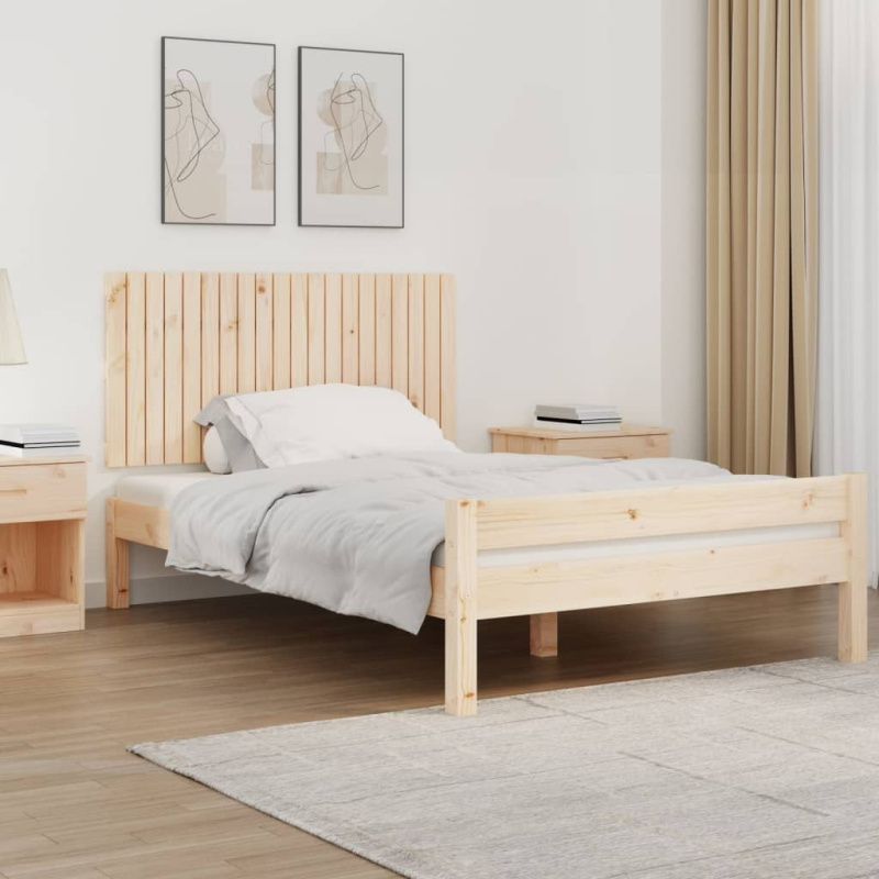 Nástěnné Čelo Postele 127,5 X 3 X 60 Cm Masivní Borové Dřevo Přírodní - 95.5 x 110 cm