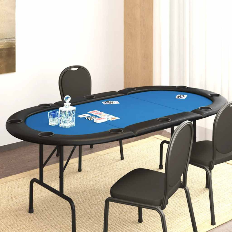 Skládací Deska Na Poker Pro 10 Hráčů 207 X 106 X 76 Cm - Zelená