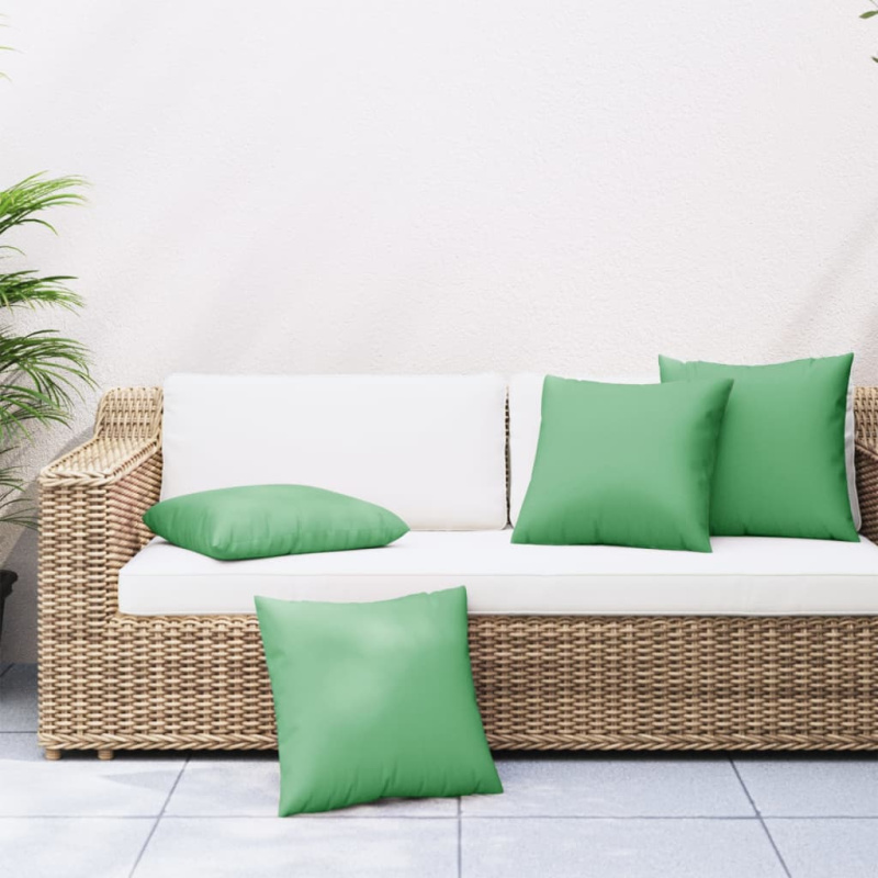 Polštáře na pohovku 4 ks vzor listů 40 x 40 cm textil
