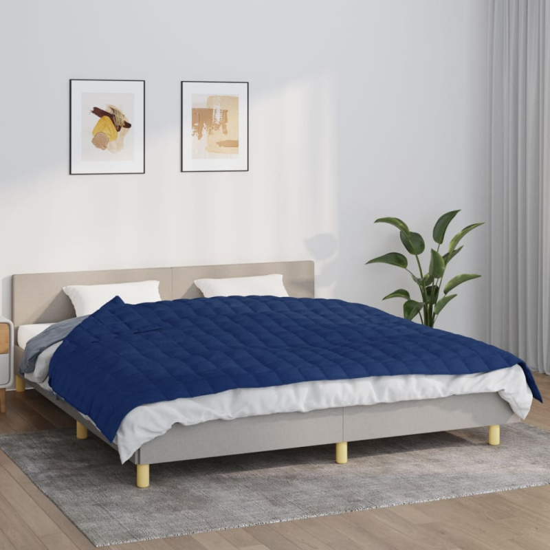 Zátěžová deka textil modrá - 9 kg / 200 x 230 cm