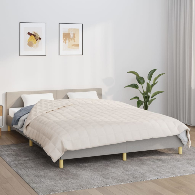 vidaXL Zátěžová deka světle krémová 152 x 203 cm 11 kg textil