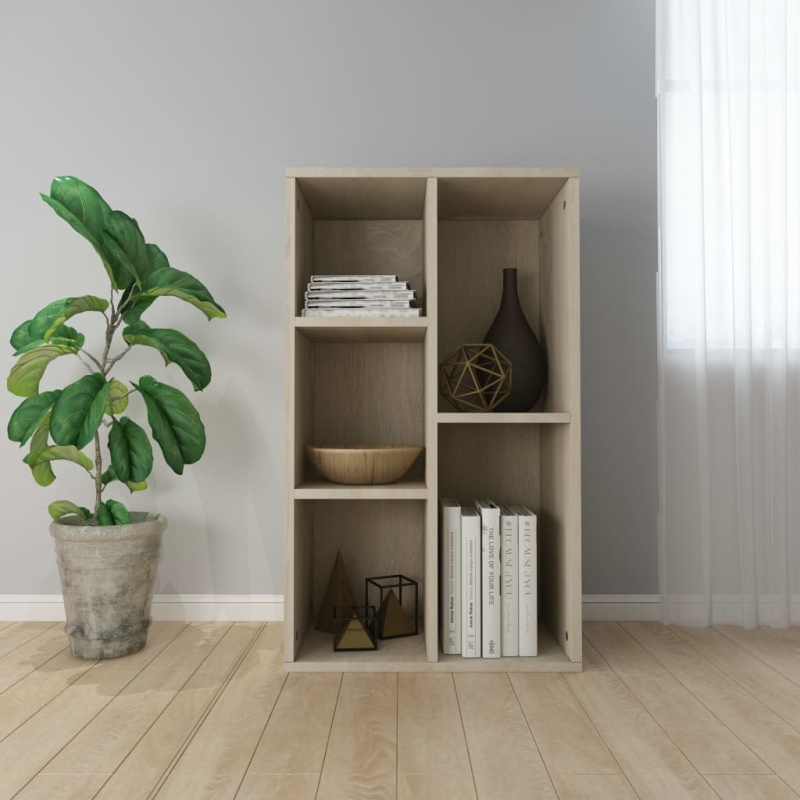 Knihovna/Příborník 50 X 25 X 80 Cm Kompozitní Dřevo - Kouřový dub