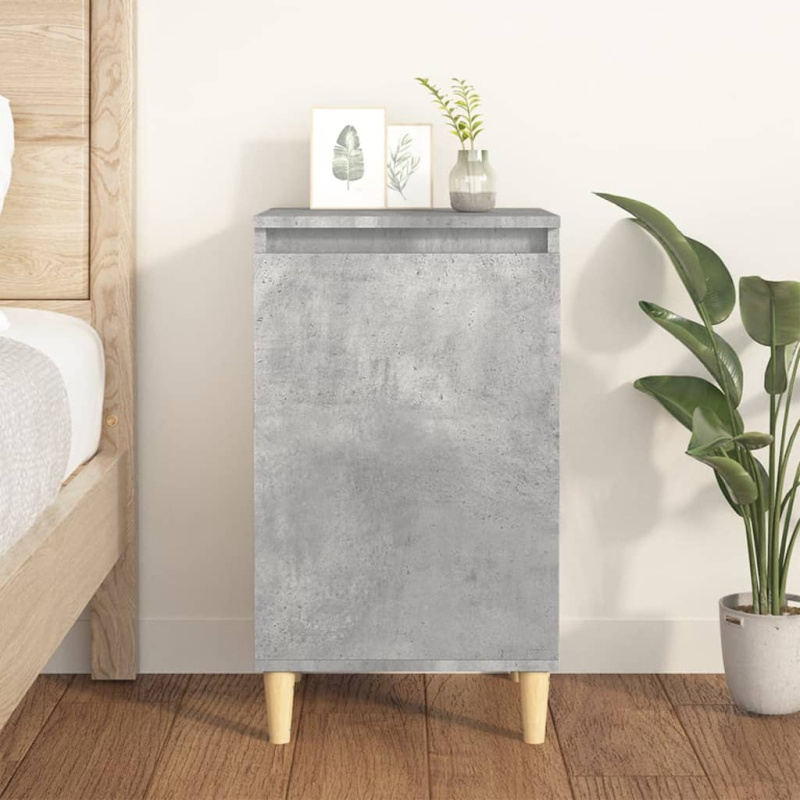 Noční Stolek Betonově Šedý 40 X 35 X 70 Cm Kompozitní Dřevo - Kouřový dub / 2