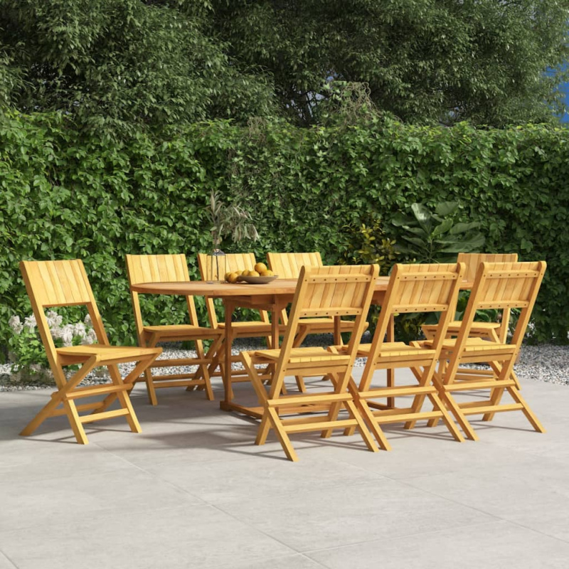 Skládací Zahradní Židle 8 Ks 47X61X90 Cm Masivní Teakové Dřevo - Područky / 8