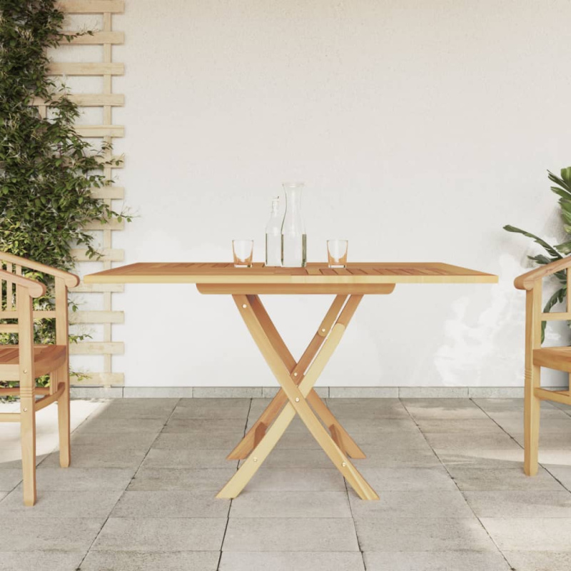 vidaXL Skládací zahradní stůl 110x110x75 cm masivní teakové dřevo