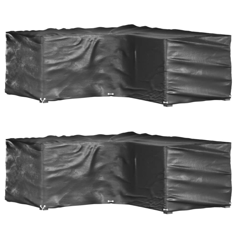 Plachta Na Zahradní Nábytek Tvar L 16 Oček - 1 ks / 285 x 285 x 70 cm