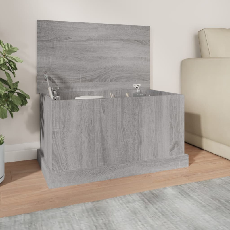 Úložný Box Šedý Sonoma Kompozitní Dřevo - dub sonoma / 70 x 40 x 38 cm