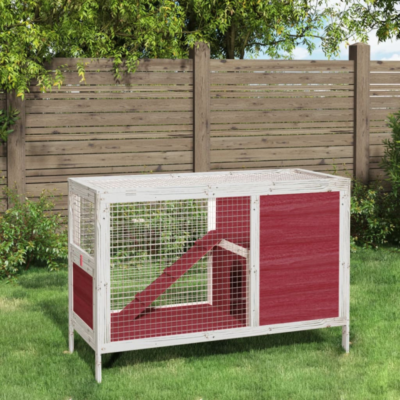 Králíkárna Moka 103 X 44 X 69,5 Cm Masivní Borové Dřevo - Kávová