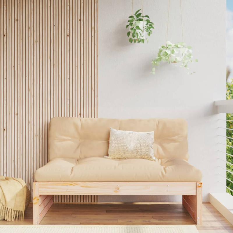 Zahradní 120 X 80 Cm Masivní Borové Dřevo - Přírodně impregnované / podnožka