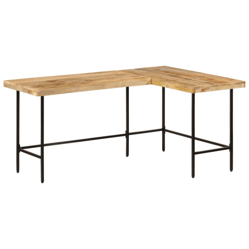 Psací Stůl 165X110X77 Cm Masivní Mangovník A Železo Tyrkysová