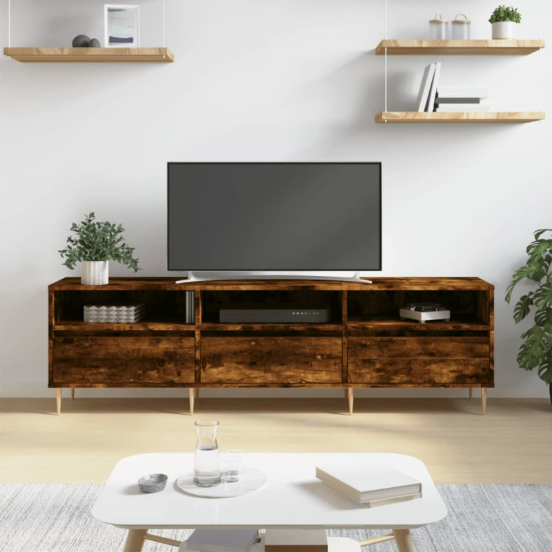 Tv Skříňka 150 X 30 X 44,5 Cm Kompozitní Dřevo - Hnědý dub