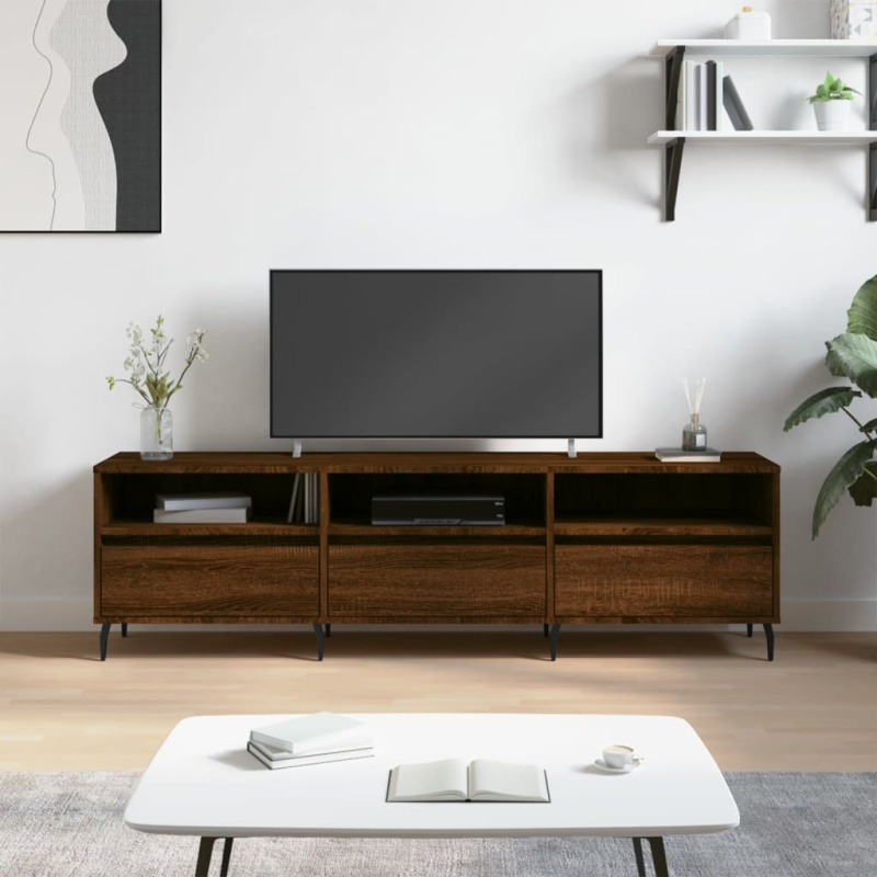 Tv Skříňka 150 X 30 X 44,5 Cm Kompozitní Dřevo - Hnědý dub