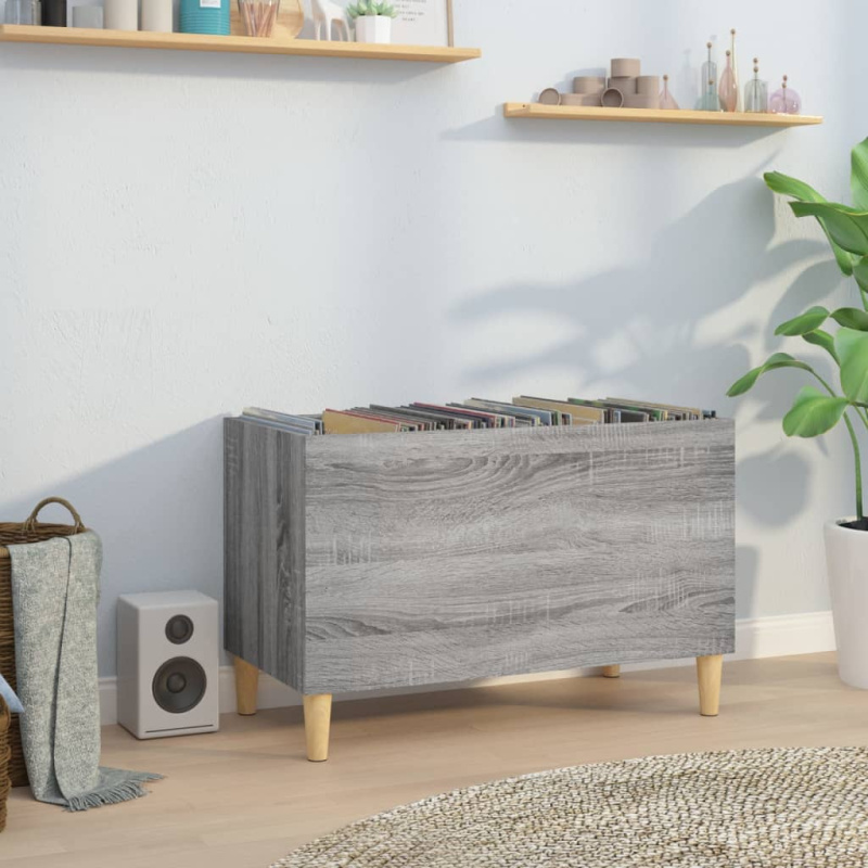 Skříňka Na Lp Desky Šedá Sonoma 74,5X38X48 Cm Kompozitní Dřevo - dub sonoma