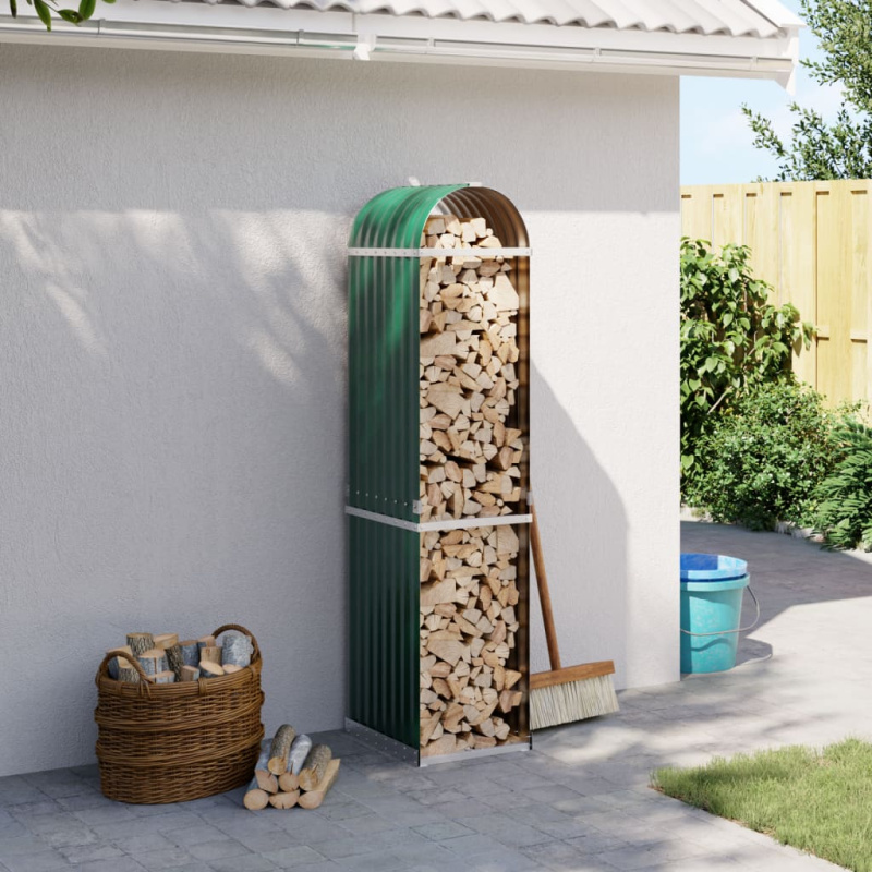 Stojan Na Dřevo Pozinkovaná Ocel - Antracitová / 120 x 45 x 140 cm