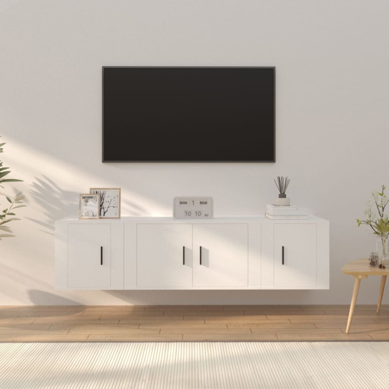 vidaXL 3dílný set TV skříněk betonově šedý kompozitní dřevo