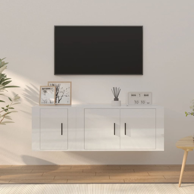 vidaXL 2dílný set TV skříněk betonově šedý kompozitní dřevo