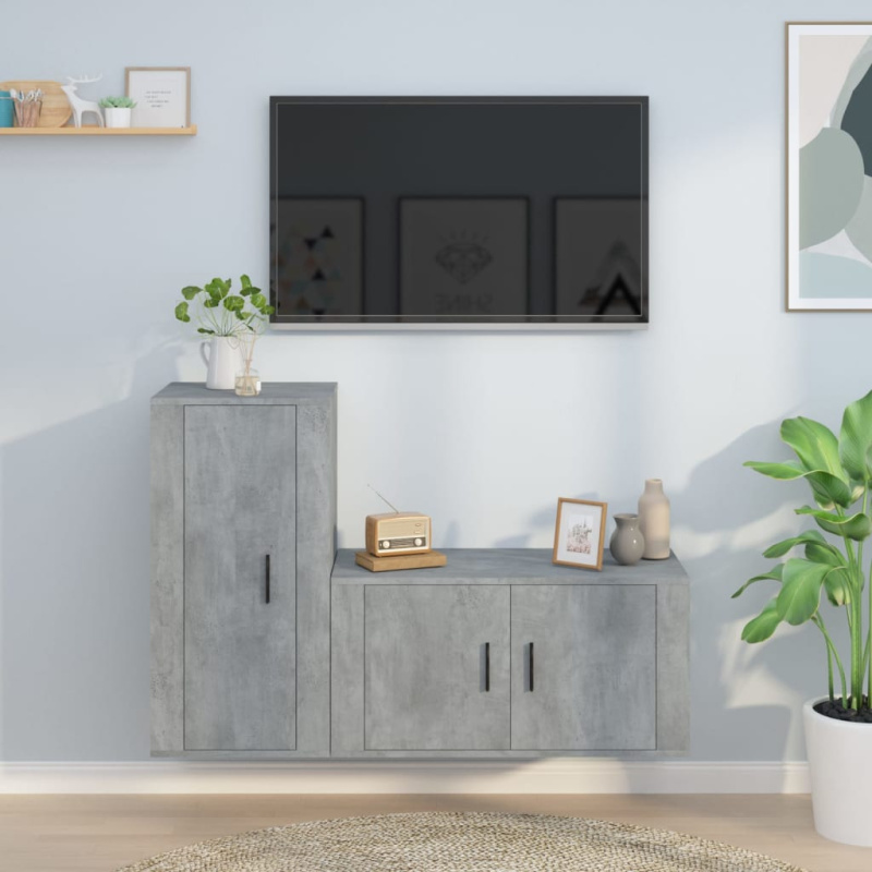 vidaXL 2dílný set TV skříněk šedý sonoma kompozitní dřevo