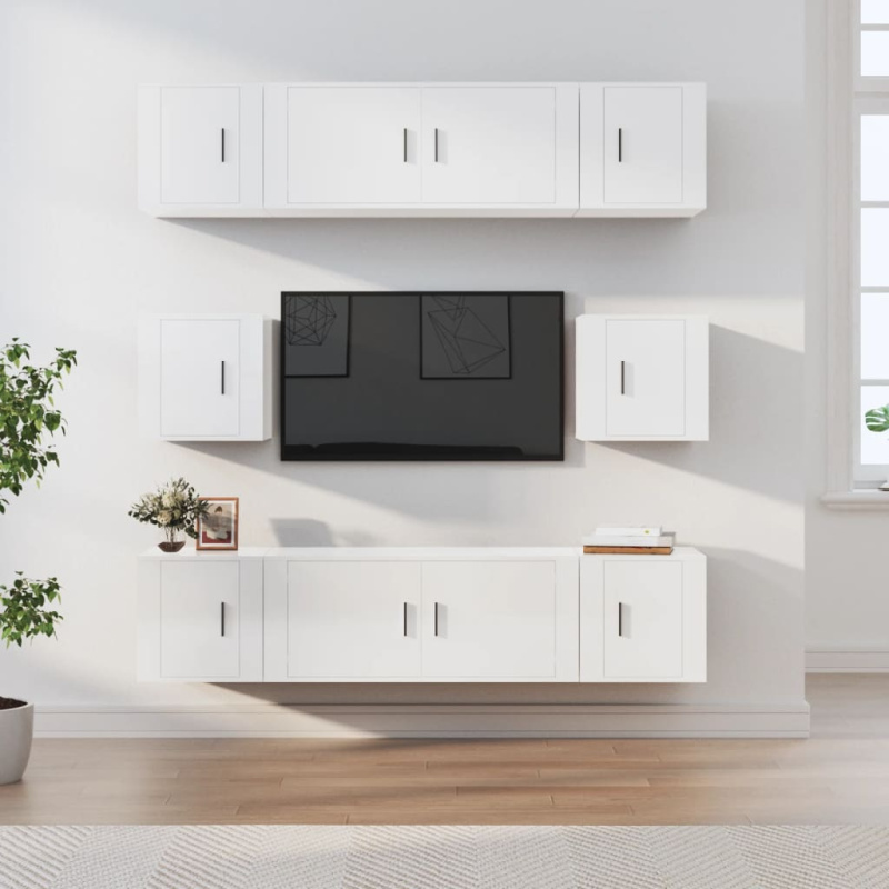 vidaXL 8dílný set TV skříněk šedý sonoma kompozitní dřevo