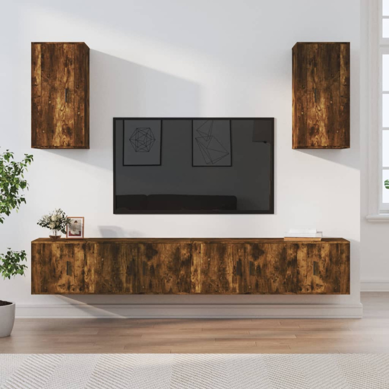 vidaXL 6dílný set TV skříněk bílý kompozitní dřevo