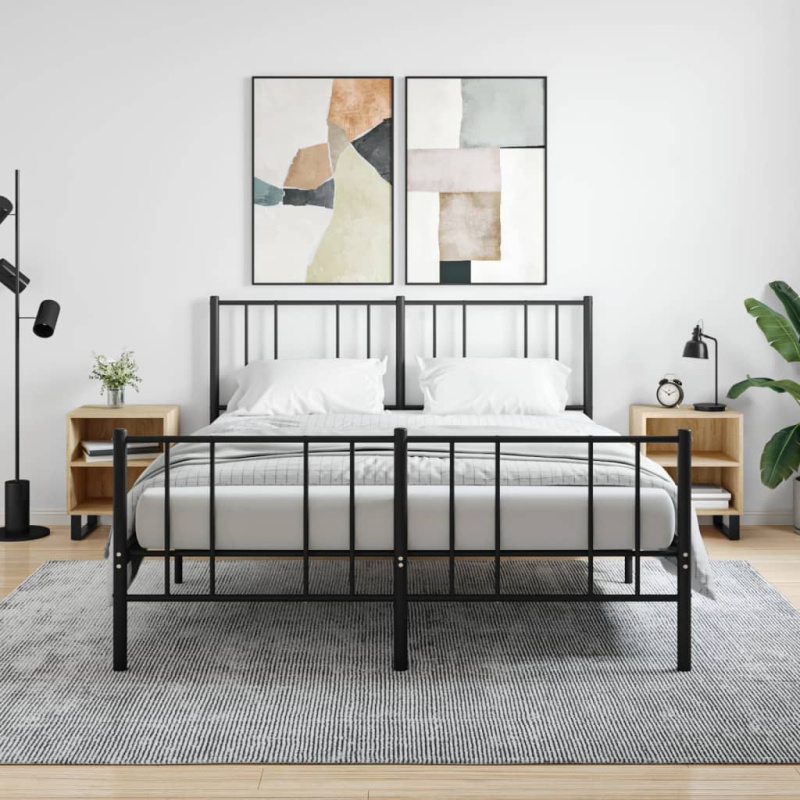 Noční Stolky 2 Ks 40 X 30 X 50 Cm Kompozitní Dřevo - Hnědý dub / 1