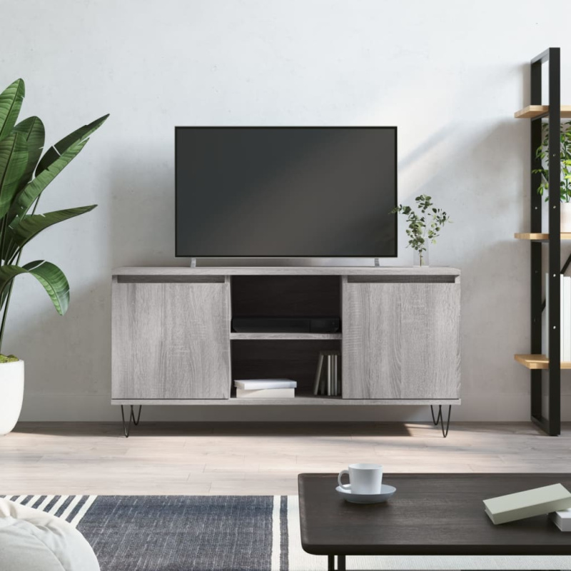 Tv Skříňka Šedá Sonoma 104 X 35 X 50 Cm Kompozitní Dřevo - Šedá sonoma