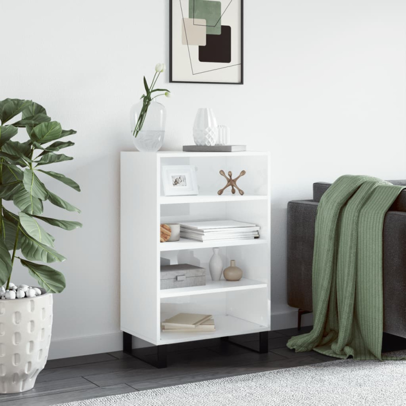 Skříň Highboard 57 X 35 X 90 Cm Kompozit - Bílá