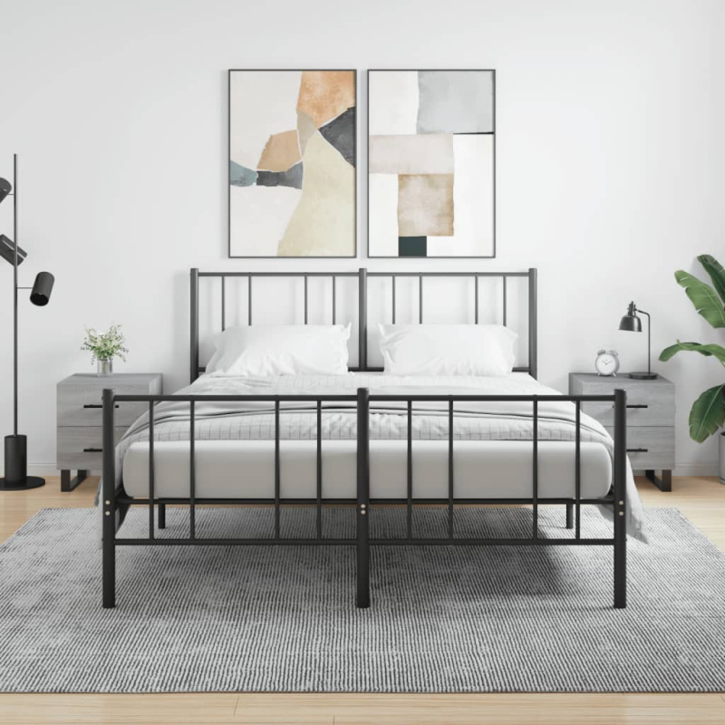 Noční Stolky 2 Ks Šedé Sonoma 40X35X47,5 Cm Kompozitní Dřevo - Hnědý dub / 2