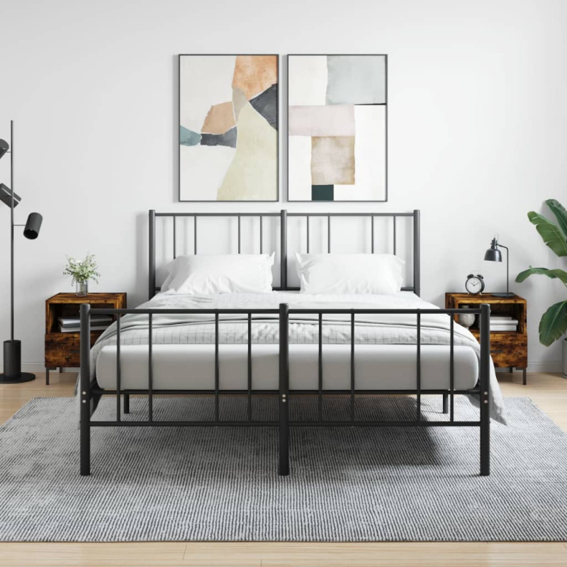 Noční Stolky 2 Ks 40X35X47,5 Cm Kompozitní Dřevo - Černá / 2