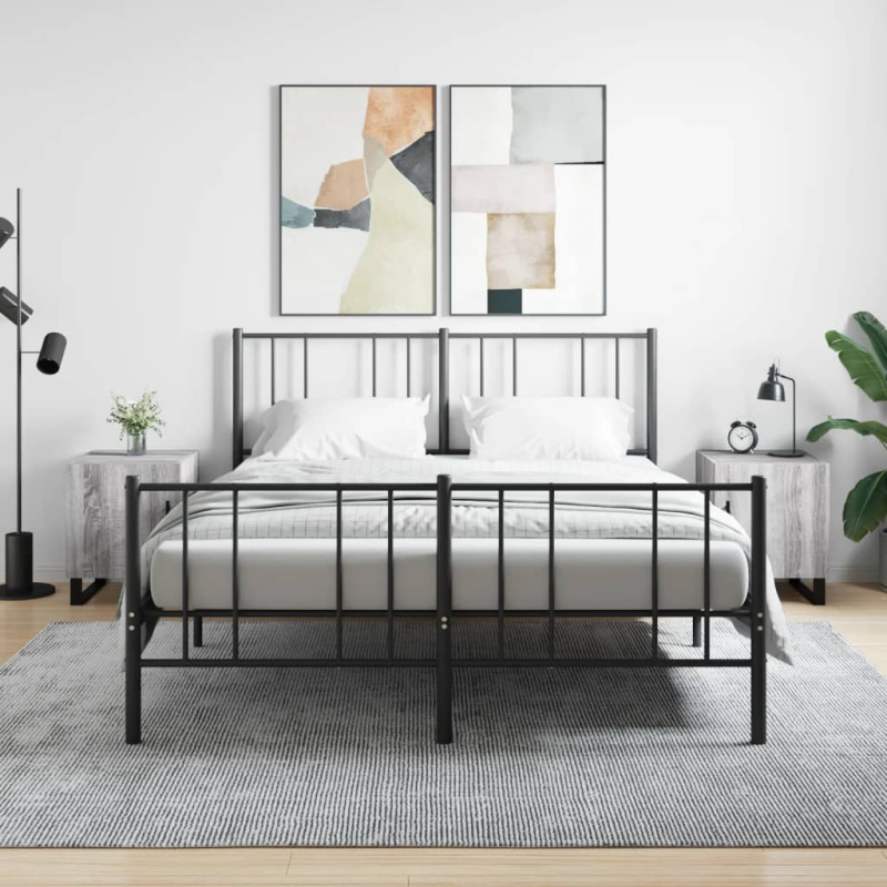 Noční Stolky 2 Ks Šedé Sonoma 40 X 40 X 50 Cm Kompozitní Dřevo - Šedá sonoma / 1