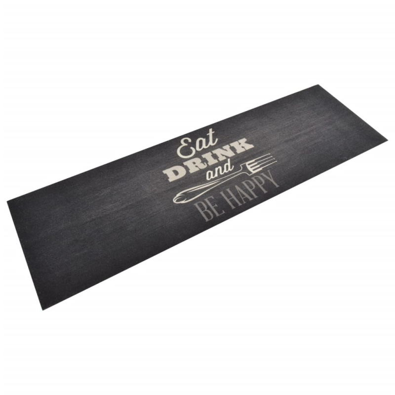 Kuchyňský Koberec Omyvatelný Kuchyně Černý Samet Černobílý - 60 x 300 cm