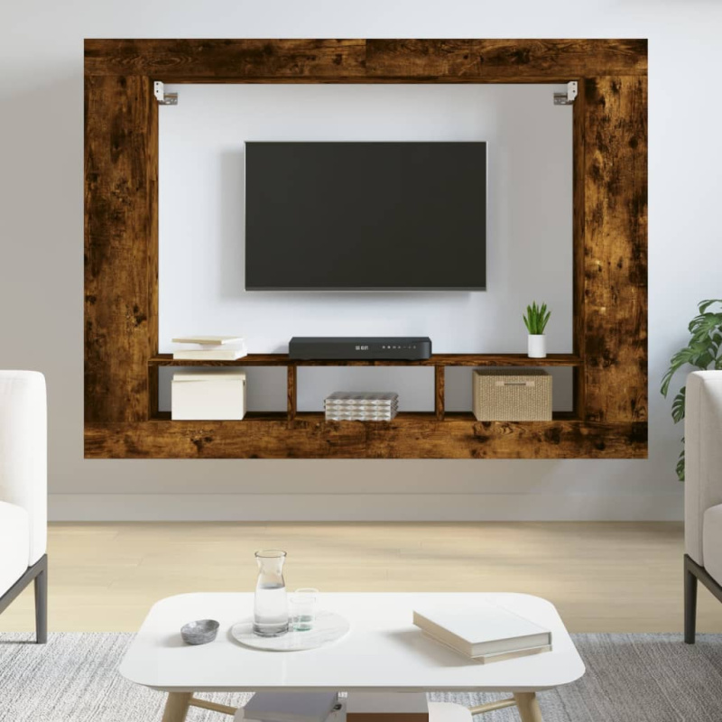 Tv Skříňka 152 X 22 X 113 Cm Kompozitní Dřevo - Bílá