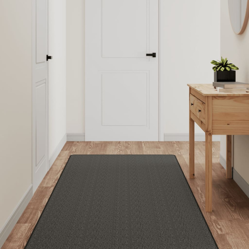 Běhoun Sisalový Vzhled Antracitový - Taupe / 80 x 300 cm