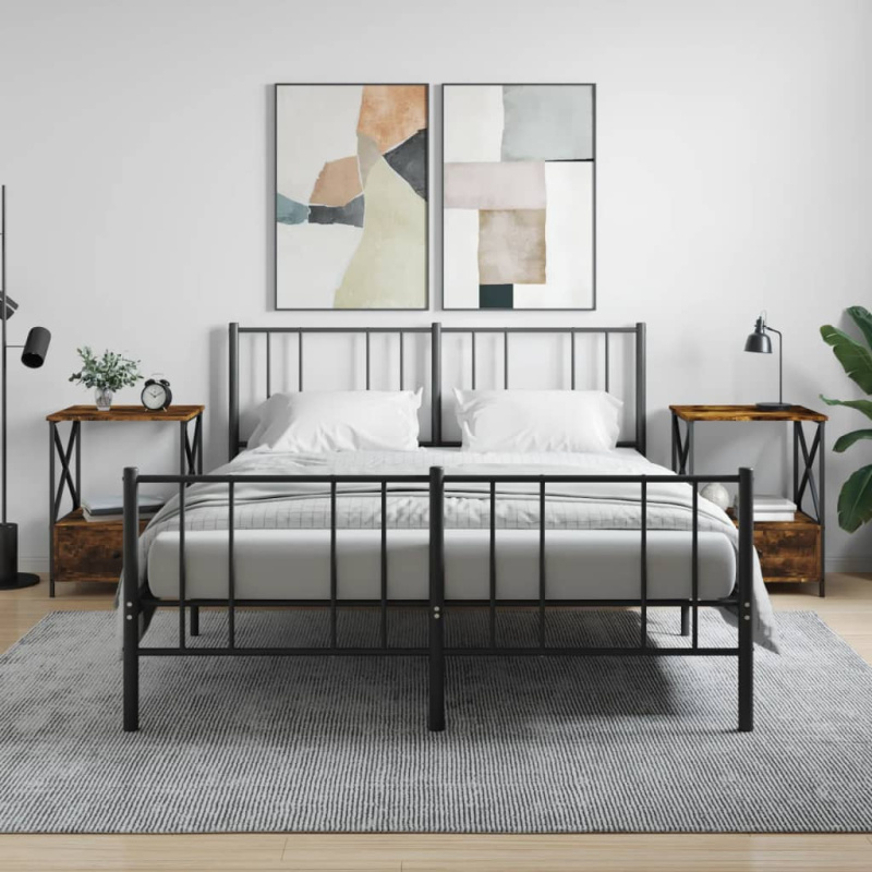 Noční Stolky 2 Ks 50 X 41 X 65 Cm Kompozitní Dřevo - Šedá sonoma / 1