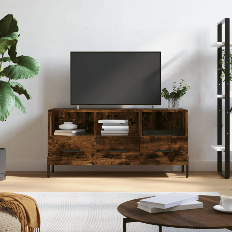 Tv Skříňka 102 X 36 X 50 Cm Kompozitní Dřevo - Bílá s vysokým leskem