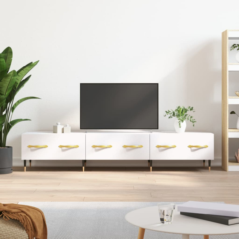 Tv Skříňka 150 X 36 X 30 Cm Kompozitní Dřevo - Černá