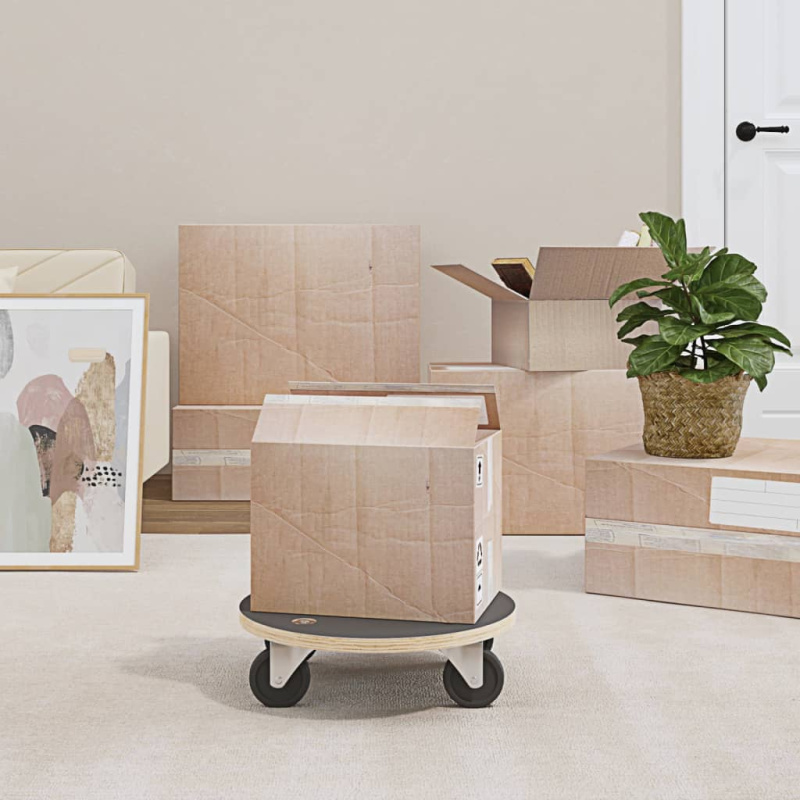 Přepravní Vozíky 2 Ks Kulaté Ø 38 X 11,5 Cm 250 Kg - 80 x 55 x 11.5 cm