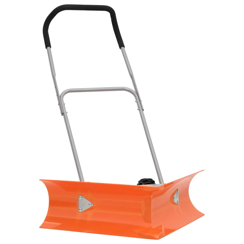 Dvouúhlové Hrablo Na Sníh S Výsuvnou Rukojetí Oranžové Ocel - 77 cm