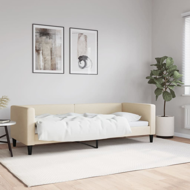 Válenda Textil Krémová - bez matrace / 100 x 200 cm