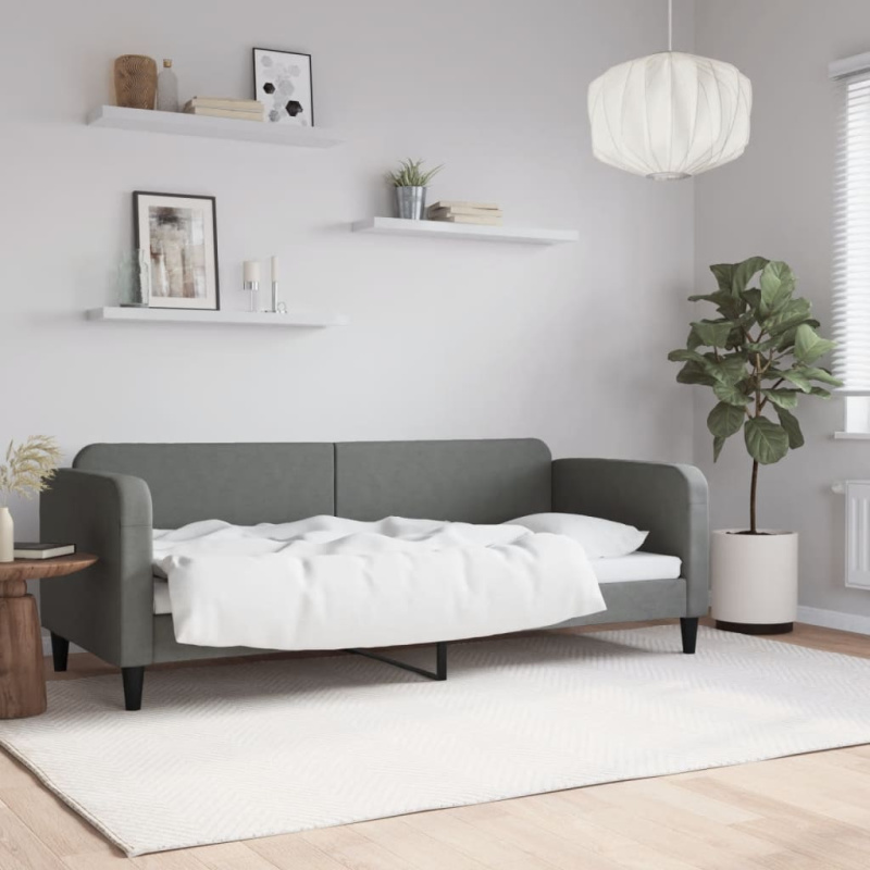 Válenda Textil Tmavě Šedá - bez matrace / 100 x 200 cm