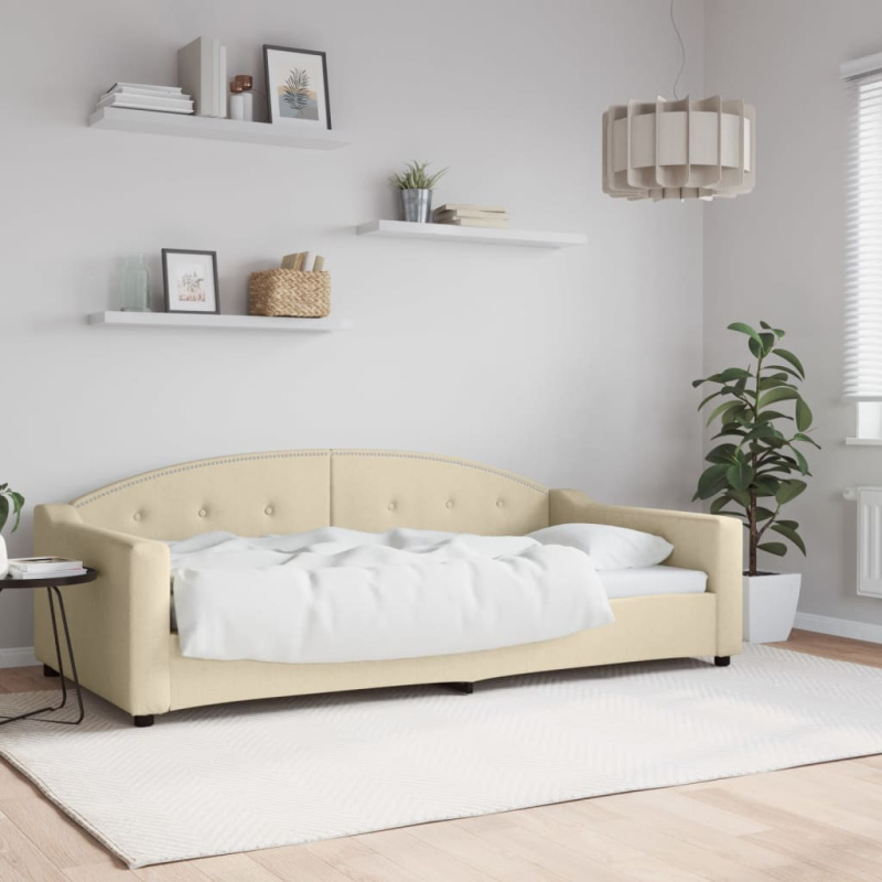 Válenda Textil Krémová - bez matrace / 100 x 200 cm