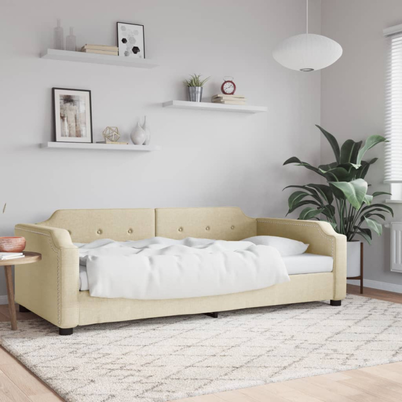 Válenda Textil Krémová - bez matrace / 80 x 200 cm