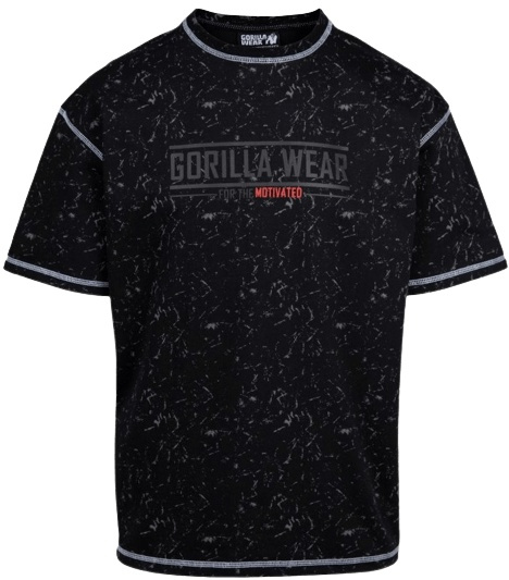 Gorilla Wear Pánske Oversized tričko Saginaw - Washed černé - 2XL