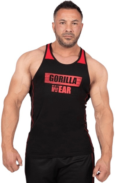 Gorilla Wear Pánske tílko Wallace Černá/Červená -XXL