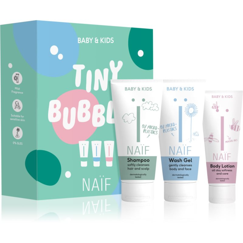 Naif Baby & Kids Tiny Bubbles dárková sada pro děti od narození