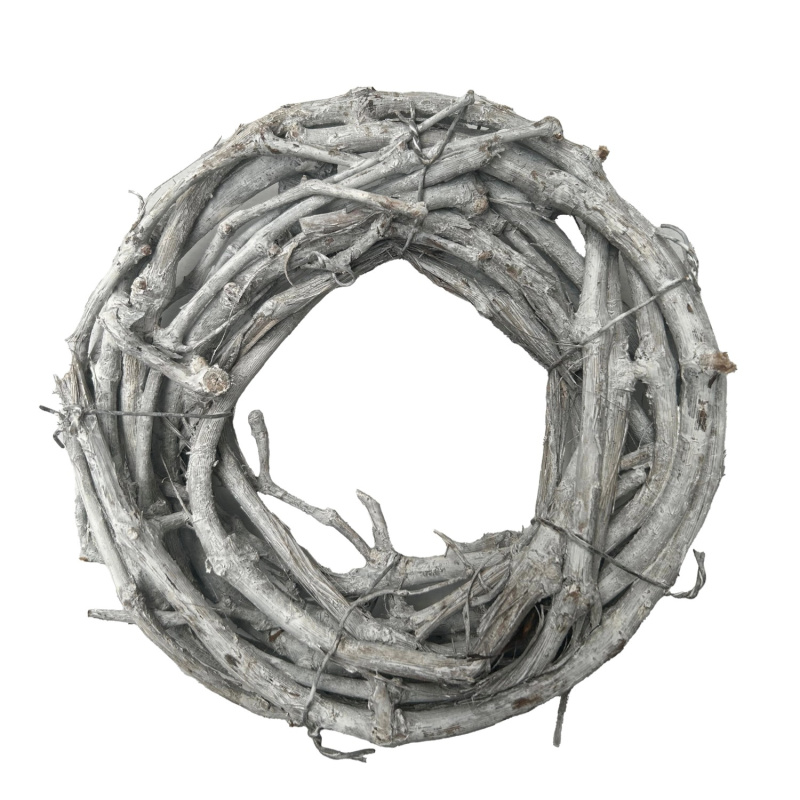 Mica Decorations Proutěný věnec bílý pr. 20 x 5 cm