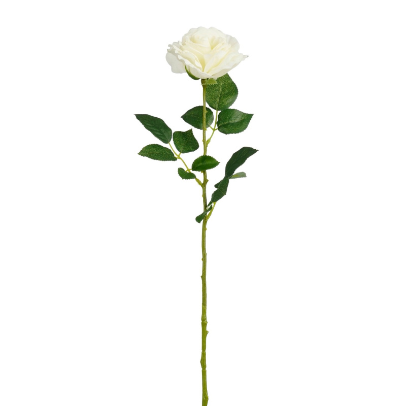 Mica Umělá květina růže bílá 68 cm