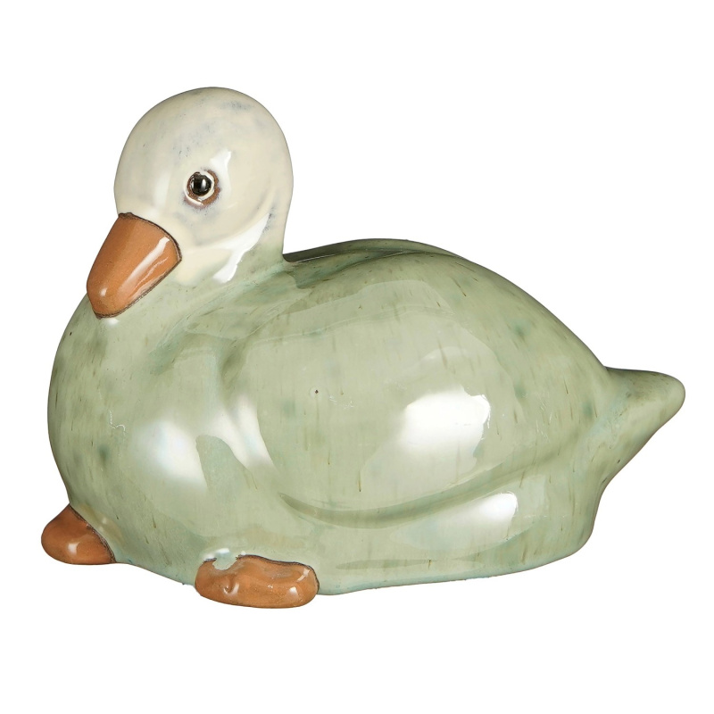 Mica Decorations Zahradní dekorace z keramiky kachna, 13 x 12,5 x 18,5 cm