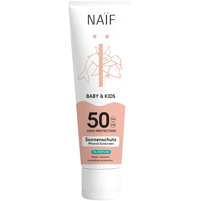 NAÏF Ochranný krém na opalování SPF 50 pro děti a miminka bez parfemace