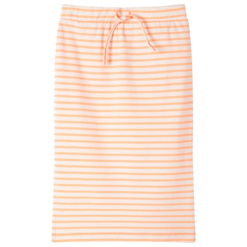 Dětská Rovná Sukně S Pruhy Fluorescenční Oranžová 116 - orange / 116 (5-6 let)